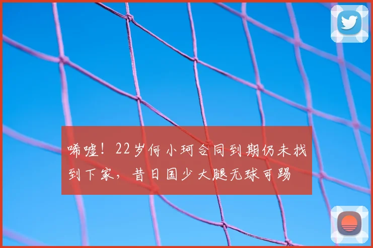 唏嘘！22岁何小珂合同到期仍未找到下家，昔日国少大腿无球可踢
