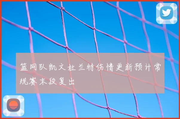 篮网队凯文杜兰特伤情更新预计常规赛末段复出
